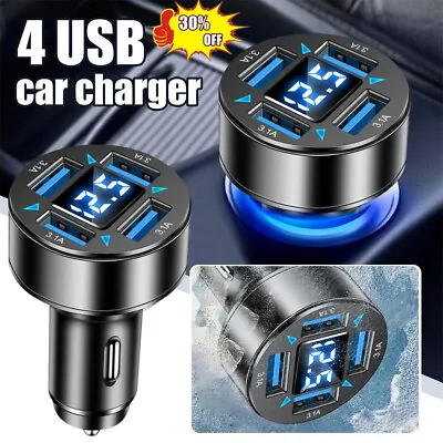 4 USB Port Super Fast Car Charger Adapter For IPhone Samsung Android Cell Phone • $2.39