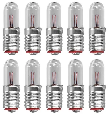 10x X Miniature Lamp E5 Bulbs Tubular Shape 6V 12V 50mA 100mA • £12.41