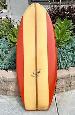 RARE Vintage 1960s Era Duke Kahanamoku #7 Maui 4’0” Bellyboard Surfboard Rare! • $800