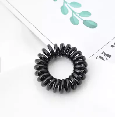 Hair Ties Plastic Spiral Hair Bands Telephone Cord Hair Bobbles X3 • £2.39