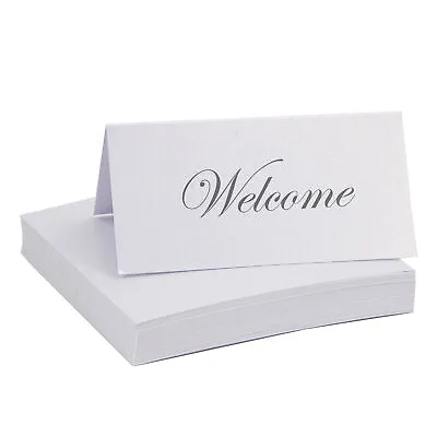 £3.95 • Buy 50/100PCS White Place Name Cards Party Wedding Meeting Table Setting Pure Color