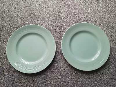 £6 • Buy 2 X Woods Ware Beryl Green Small Dinner Plates 9 Inch