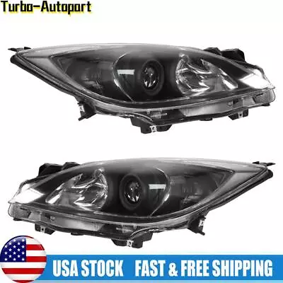 Set Of 2 Headlights Assembly For Mazda 3 Sport Front Lamps 2010 2011 2012 2013 • $146.46