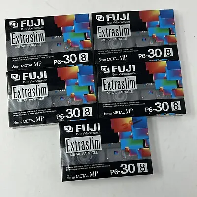 5 FUJIFILM Fuji Film P6-30 8mm Video Cassette Camcorder Tape SEALED Extraslim • $24.40