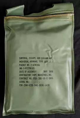 Vietnam Era SEEK-2 Survival Kit General Packet • $40