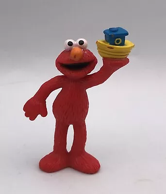 ELMO W/TOY BOAT Sesame Street Cake Topper Tyco PVC Figure • $3.99