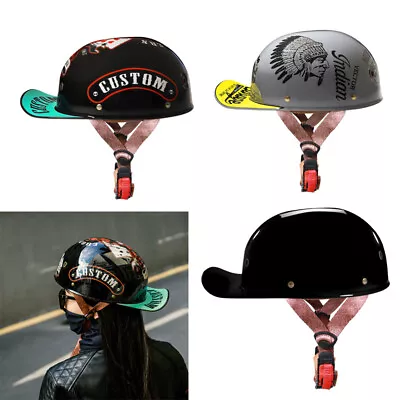 Colorful Half Helmet Baseball Cap Man Gift Motorcycle Scooter Moped Jet Helmet • $26.99