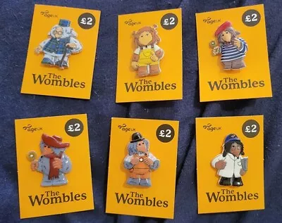Set Of 6 Wombles Pin Badges • £10.99
