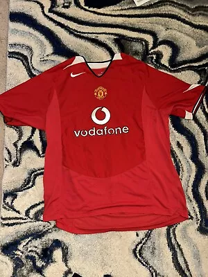 Manchester United Fc Home Red Jersey 2004/6 Kit Epl (size Xl) • $2.25