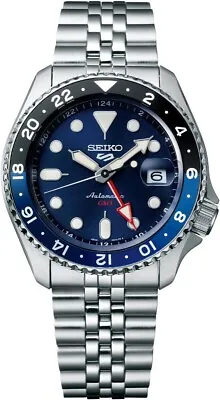 Seiko 5 Five Sports SSK003 GMT Automatic Watch 100 Meter Blue Dial Made In Japan • $288