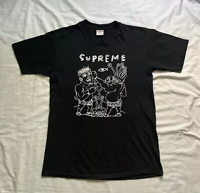 Supreme X Daniel Johnston 2015 Eternal Fight Tee Black Sz M • $158.99