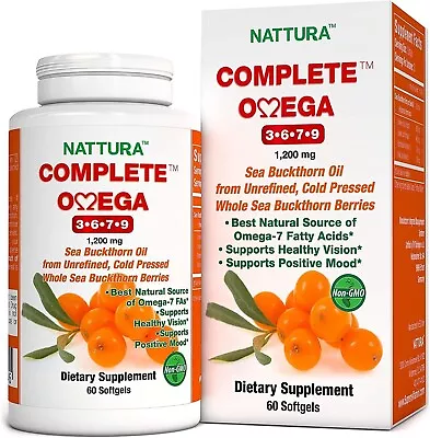 New Complete Omega 3-6-7-9 * Pure Sea Buckthorn Oil * European Quality * Fro.... • $113.89