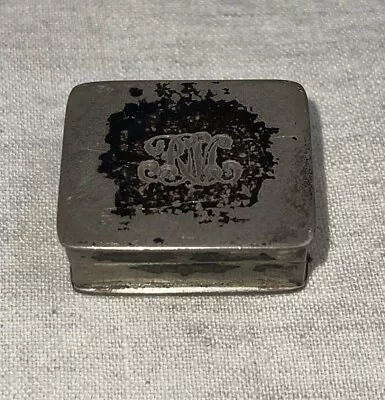 Vintage Volupte Sterling Monogrammed Pill Box • $89