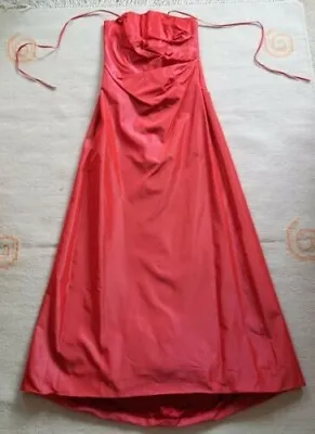 £12.99 • Buy Beautiful Monsoon Dress Size 14 Red Maxi Prom Dress, Wedding, Occasion Ex Con
