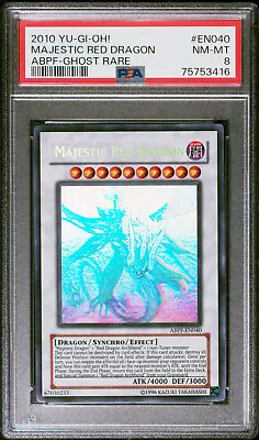 2010 Yugioh Abpf-en040 Majestic Red Dragon Ghost Rare Psa 8 Nm #75753416 • $99.90