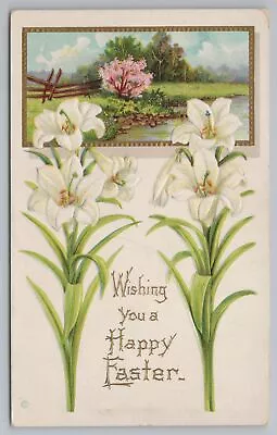 Holiday~Easter~Lilies~Waterfront View~Vintage Postcard • $3.20