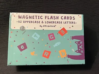 Attractivia Magnetic Big Alphabet ABC Flash Cards Upper & Lower Case Complete 52 • £13.51