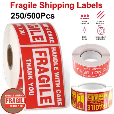 Fragile Stickers Handle With Care Thank YouDot Not Bend Stickers Shipping Label • $8.95