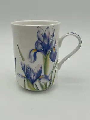 Maxwell & Williams Irises Floriade Katherine Castle Bone China Tea Cup Mug 12 Oz • $19.99