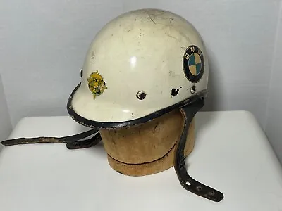 Vintage BMW 1950s Motorcycle Cafe Half Helmet West Germany World Wide Cycle Club • $575