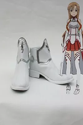 Hot! Anime Sword Art Online SAO Asuna Yuuki Cosplay Boots Shoes { • $78.79