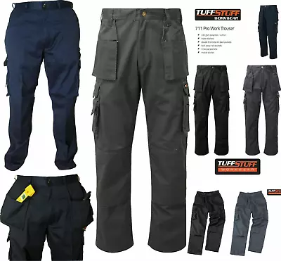 £21.45 • Buy Men's Tuff Stuff Pro Work Trouser Knee Pad Pouch Nail Pockets 30-48 Cargo Combat