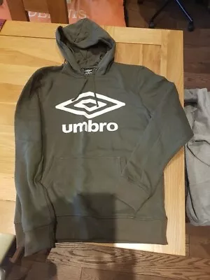 Hoodie Men Boy Olive Green UMBRO Med • £1.75