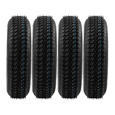 Set Of 4 Trailer Tires And Rims ST175/80D13 6 Ply LRC 5 Lug White Spoke Wheel • $289.51