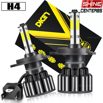 4-Sided 9003 HB2 H4 LED Headlight Bulbs High/low Dual Beams 6000K Night Headlamp • $13.59