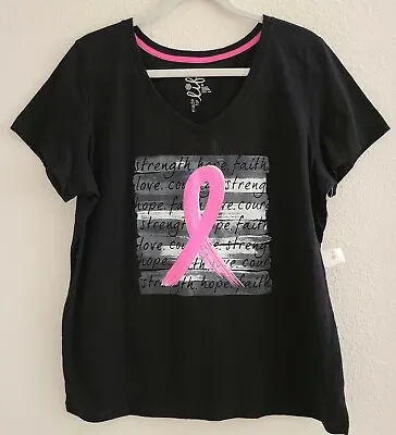 Made For Life Breast Cancer Awareness Short Sleeve Top Sz XL New • $15.99