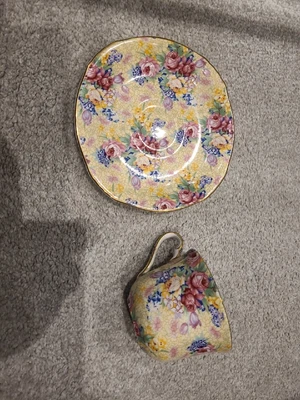 £18.99 • Buy Royal Winton Welbech Grimwades China Small Tea Cup And Saucer Fine Bone China