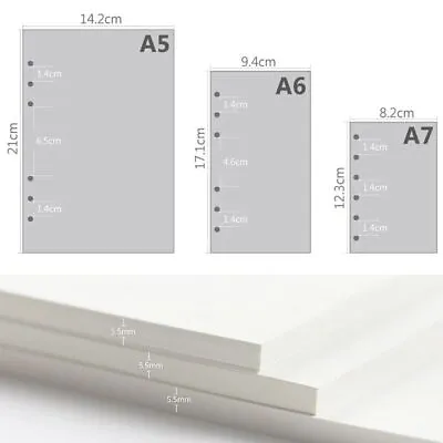 £4.94 • Buy A5 A6 A7 Refill Insert Lined Blank Grid Planner Ring Binder Journal Flux Craft