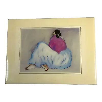 R.C. Gorman Woman Southwest Art Ceramic Reflections Tile Wall Plaque Trivet 8X6 • $38.99