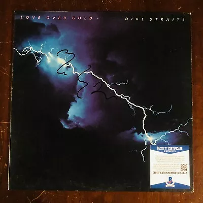 DIRE STRAITS Autograph Signed  Love Over Gold  Record  LP Mark Knopfler Beckett • $649.99