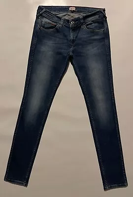 £35 • Buy Tommy Hilfiger Women's Blue Stretch Low Rise Skinny Jeans Size W32L32i