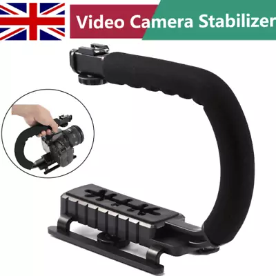 C Shape Bracket Video Handle Handheld Stabilizer Grip Holder For DSLR SLR Camera • £7.99