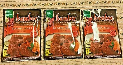 Lot 3 Bamboe Bumbu Authentic Instant Indonesian Spices - BUMBU BALI 1.7oz/pk • £6.39