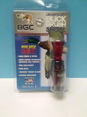 Buck Gardner - BB3-S/RT - Buck Brush Short Single Reed Poly Mallard Duck Call • $24.95