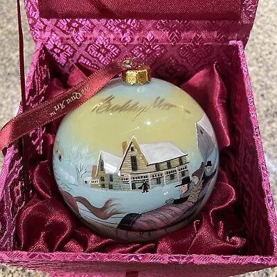 Ne' Qwa Art P. Buckley Moss Ornament “Dashing Through The Snow” • $48.75