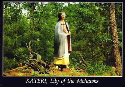 Postcard Kateri Lilly Of The Mohawk Cross In The Woods Indian River Michigan M3 • $3.75