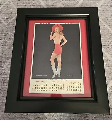 Framed MARILYN MONROE 1955 Original PIN-UP Calendar With Original Sheet. • $220