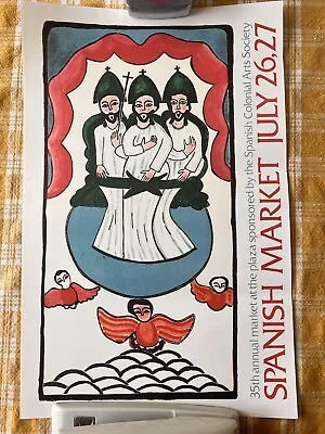 35th Spanish Market Poster Santa Fe New Mexico 1986 11x19 • $17