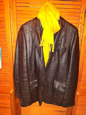 Gallotti Python Snakeskin Leather Jacket / Blazer Exotic Coat / Made Men Money • $2000