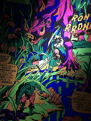 Incredible Hulk Giant 20x30  Black Light Poster Herb Trimpe Incredible Hulk 140 • $7