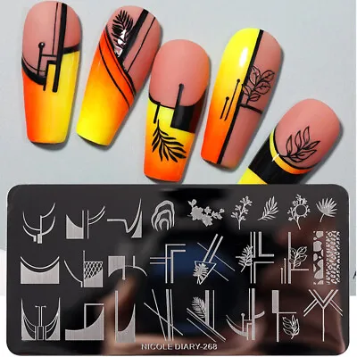 NICOLE DIARY Nail Stamping Plates Snake Pattern Nail Art Stamp Stencil Printing • $1.09