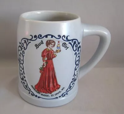 Vintage Anheuser Busch Bud Girl Beer Stein Ceramarte • $79.95