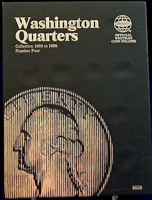 Whitman Washington Quarter #4 1988-1998 Coin Folder Album Book  #9038 • $9