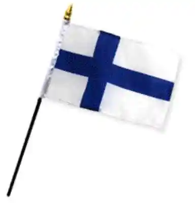 Wholesale Lot Of 6 Finland 4 X6  Desk Table Stick Flag • $9.88