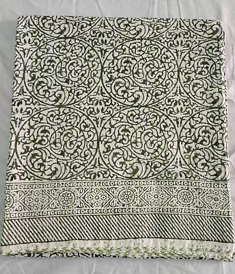 £47.99 • Buy Indian Handmade Twin Size Cotton Kantha Quilt Blanket Hand Block Bedspread Throw
