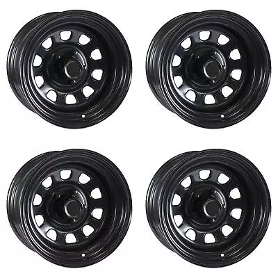 4 Wheel Rims NEW 15in Black Fits Ford Jeep Mazda OEM Level Rims CD845712 • $279.38